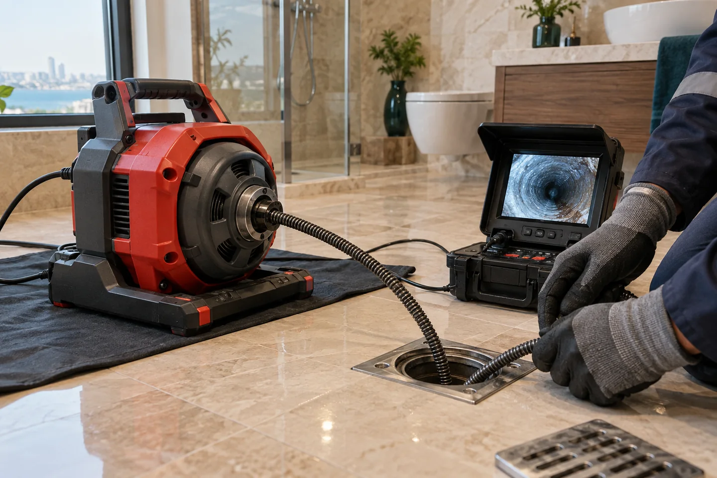 Robotla gider açma ve kamera kontrolünü gösteren temsili servis görseli